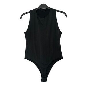 Wearever‎ Jersey Thong Bodysuit Black Size Large